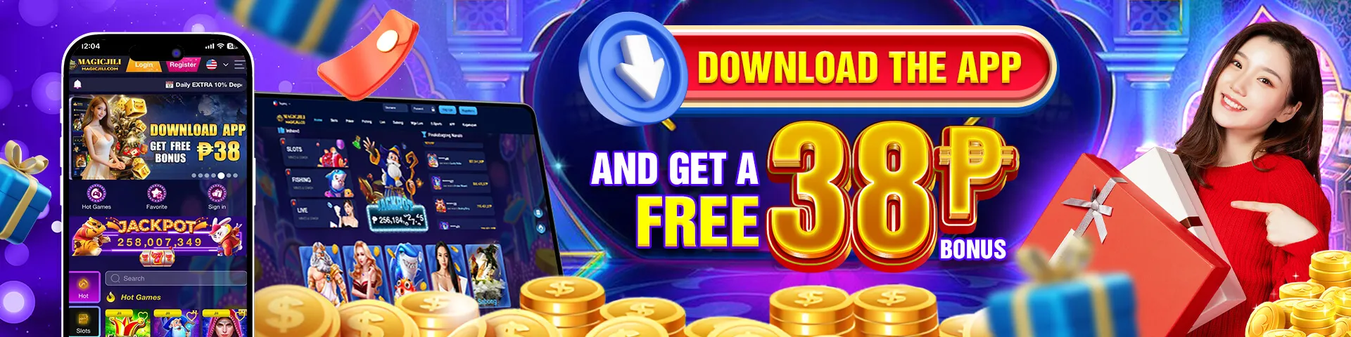 Download the app and get a free 38 PESO bonus