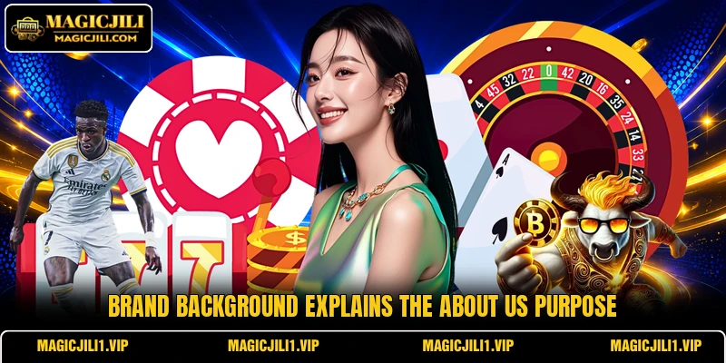 Brand background explains the about us purpose