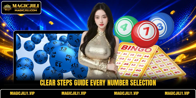 Clear steps guide every number selection Clear steps guide every number selection