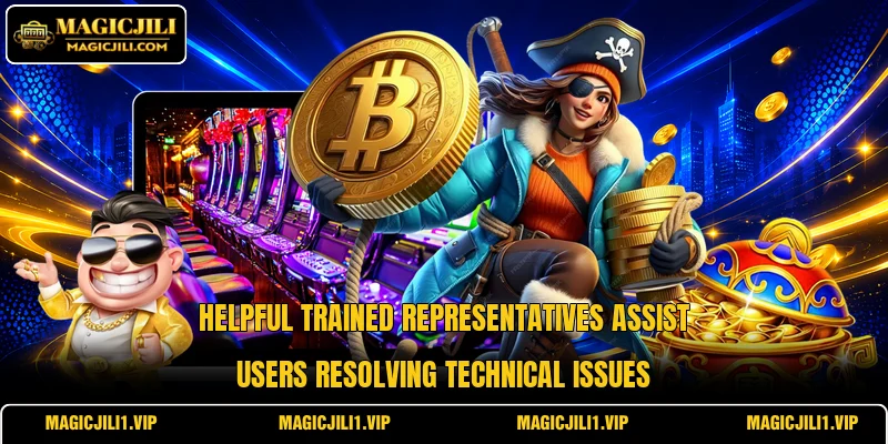 Helpful trained representatives assist users resolving technical issues