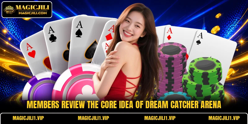 Members review the core idea of Dream Catcher Arena Members review the core idea of Dream Catcher Arena