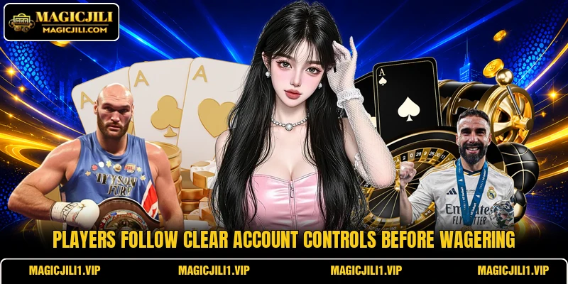 Players follow clear account controls before wagering