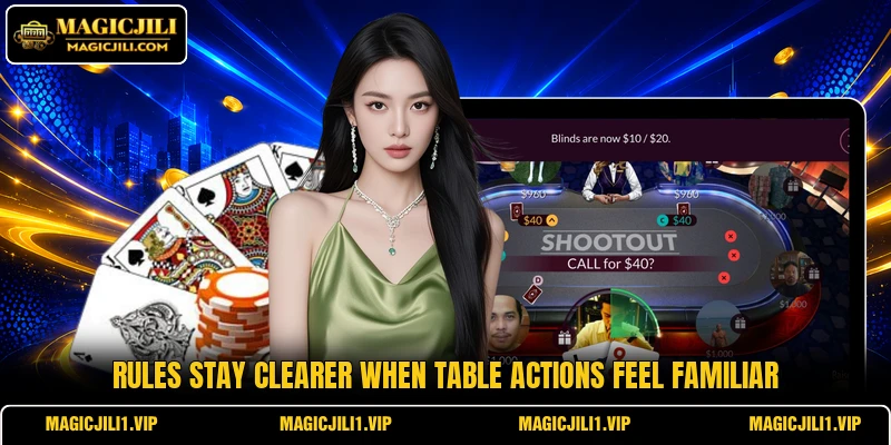 Rules stay clearer when table actions feel familiar Rules stay clearer when table actions feel familiar