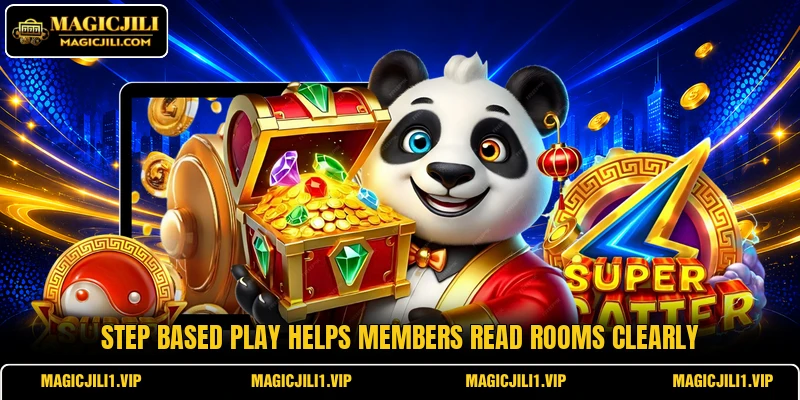 Step based play helps members read rooms clearly Step based play helps members read rooms clearly